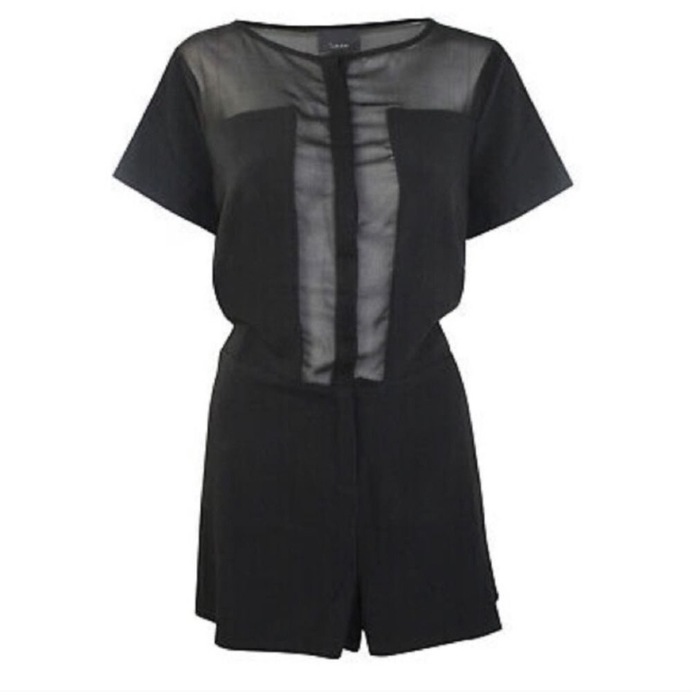 Lumiere Sheer Mesh Peek a Boo Romper